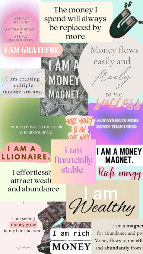 Money vision board, affirmations Real Estate Vision Board, Career Affirmations, Manifesting Vision Board, Money Vision Board, Career Vision Board, Vision Board Goals, Healing Affirmations, Vision Board Affirmations, Vision Board Manifestation