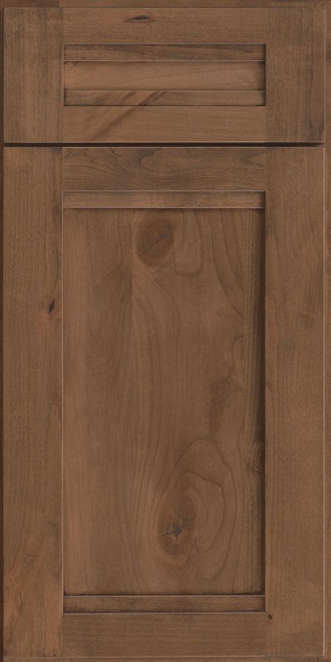 Dark Stained Knotty Alder Cabinets, Corner Countertop Cabinet, Neutral Wood Cabinets Kitchen, Cool Kitchen Cabinets, Kraft Made Kitchen Cabinets, Flooring And Cabinet Combinations, Warm Oak Kitchen Cabinets, Grey Brown Kitchen Cabinets, Rustic Kitchen Cabinet Colors