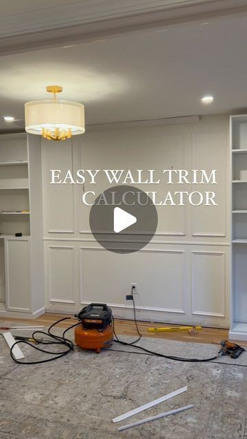 Claudia & Jimmy | creating a casa | DIY on Instagram: "For all the wall trim lovers!! You can do this too..I promise   #houserenovation #wallmoulding #moulding #homeoffice #diyhome" Panel Trim Wall, How To Install Molding On Walls, Picture Frame Wall Molding Ideas, Living Room With Molding On Walls, Picture Frame Moulding Accent Wall, Diy Wall Trim Ideas, Entryway Trim Molding, Bedroom Wall Molding Ideas, Dining Room Trim Ideas