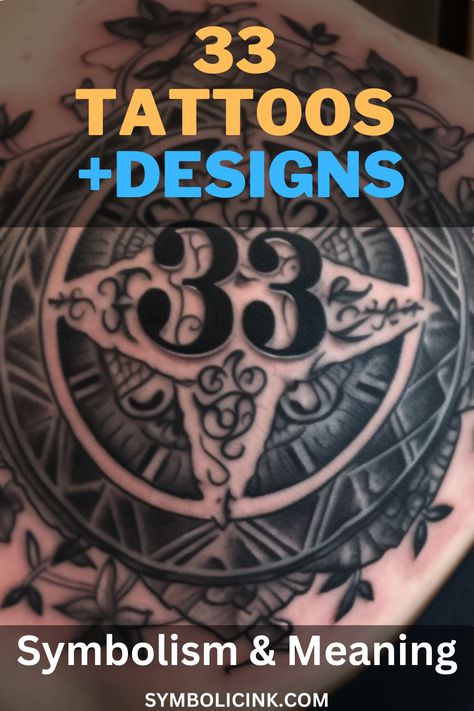 33 Tattoo Meaning & Symbolism 33 Tattoo Design, 33 Number Tattoo, Number 33 Tattoo, 33 Tattoo Number, 33 Tattoo, Number Tattoos, Tulip Colors, Tattoo Meanings, Symbol Of Strength