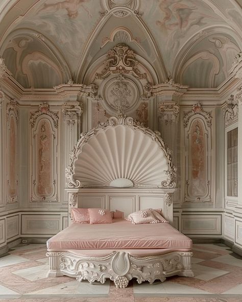 bed for pearls🪞 Peach Bedrooms, Pearl Bedroom, Peach Bedroom, Pearl House, Princess Vibe, Royal Bed, Princess Life, Architectural Ideas, Elegant Kitchen Design