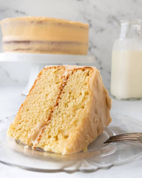 I Tried Reese Witherspoon’s Favorite Southern Cake from Her Grandma | The Kitchn French Butter Cake, Cooked Frosting, Easy Vanilla Cake, Southern Cake, French Butter, Celebrity Recipes, Southern Desserts, Sour Cream Cake, Types Of Desserts