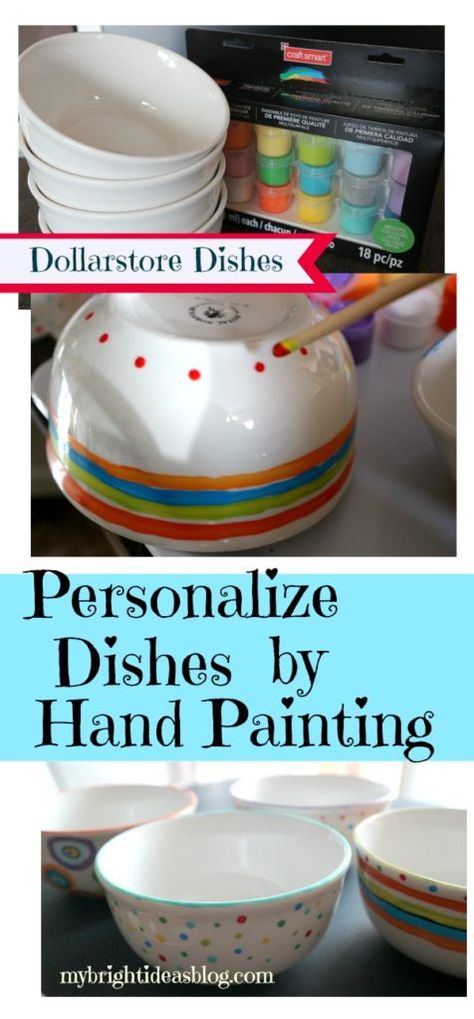 Painting Ceramic Bowls Diy, Painting Bowls Ideas Easy, Decorative Plates Diy, Diy Ceramic Bowl, Coffee Mug Crafts, Diy Dish, Painted Ceramic Plates, Diy Bowl, Plates Diy