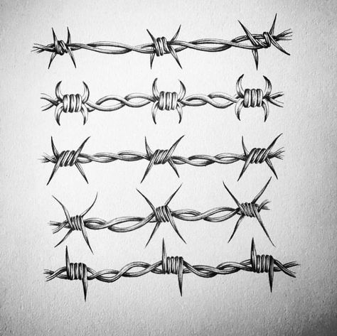 Tattoo Barbed Wire, Under Breast Tattoo, Thorn Tattoo, Barbed Wire Tattoos, Tattoo Sleeve Filler, Wrist Tattoo Designs, Beginner Tattoos, Armband Tattoo Design, Shiva Tattoo Design