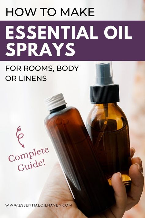 Essential Oil Febreeze Spray, Diy Essential Oil Recipes How To Make, Essential Oil Mist Recipes, Essential Oil Room Deodorizer, How To Make Lavender Spray, Lavender Essential Oil Perfume Diy, Essential Oils Spray Recipes, Homemade Essential Oil Spray, Room Mist Diy Essential Oils