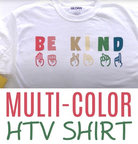 You are going to love this sweet multi-colored HTV shirt project! We’ll take you to step by step through the quick and easy process. They’re a great way to customize a plain t-shirt. Pattern Htv Shirt Ideas, Htv Shirt Ideas, Htv Ideas, Htv Shirts, Diy Recycled Projects, Beginner Crafts, Shirt Logo Design, Cricut Tips, Cricut Craft