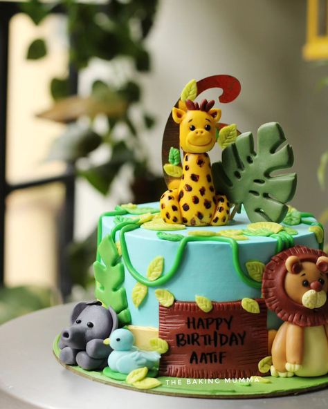 Jungle Theme Cake made months ago. Jungle Theme Cake, Jungle Theme Cakes, Theme Cake, Jungle Theme, Themed Cakes, How To Make Cake, Happy Birthday, Baking, Cake