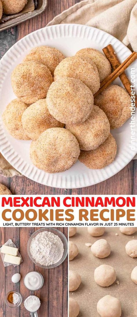 Mexican Snickerdoodle Cookies, Mexican Spice Cookies, Mexican Treats Recipes, Cinnamon Mexican Wedding Cookies, Christmas Cookies Mexican, Cinnamon Spice Cookies Recipe, Mexican Sweet Recipes, Mexican Butter Cookies, Tres Leches Cookie Recipe