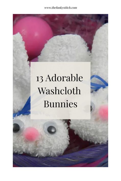 Easily make your own washcloth bunnies for Easter with one of these tutorials. It’s the perfect quick Easter decoration and kids love making them too! Wash Cloth Bunny, Washcloth Bunnies, Snow Bunnies, Wash Cloth, Easter Decoration, Photo Tutorial, Felt Flowers, Shower Favors, Baby Shower Favors