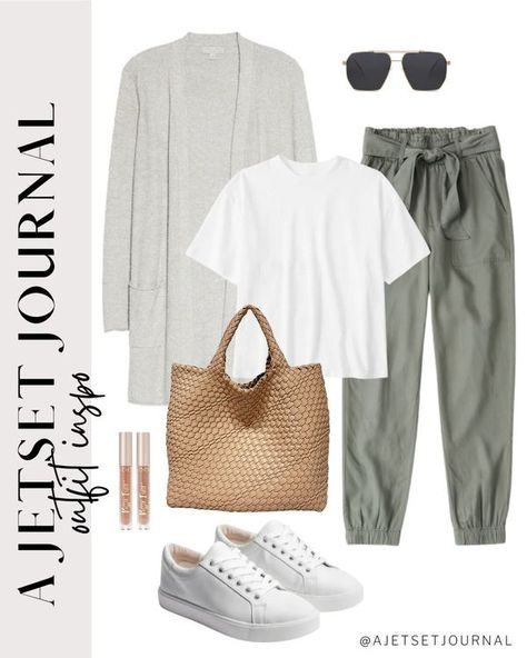 Home Outfit Summer, Airplane Outfits, Long Grey Cardigan, Coastal Casual, Casual Summer Outfits For Women, Comfy Casual Outfits, Weekend Outfit, Home Outfit, Outfit Summer