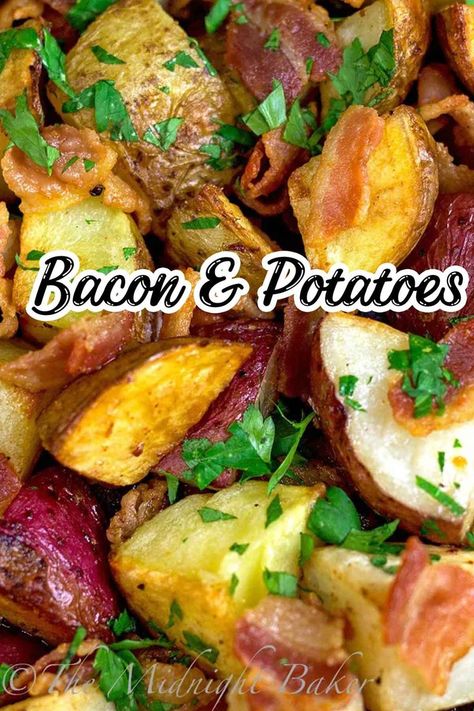 Crockpot Parsley Potatoes, Turkey Burger Recipes Healthy, Bacon And Potatoes, Yummy Potatoes, Potatoes And Bacon, Meat And Potatoes Recipes, Potato Side Dish, Meat And Potatoes, Thanksgiving Side Dish