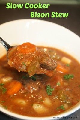 Buffalo Stew Meat Recipe, Buffalo Stew, Buffalo Meat Recipes, Bison Stew, Buffalo Recipes, Stew Crockpot, Bison Recipes, Bison Meat, Buffalo Meat