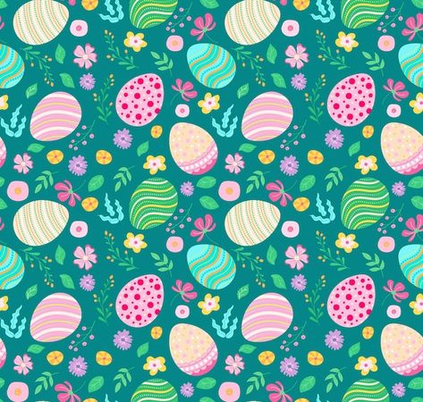 Happy Easter Wallpaper, Easter Background, Easter Pattern, Bunny Clipart, Colorful Eggs, Easter Backgrounds, Eggs Flowers, Easter Wallpaper, Doodle Style