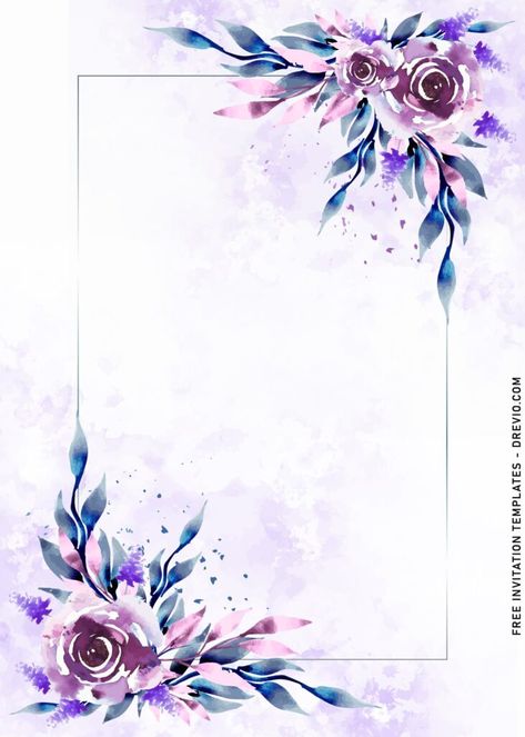 Save The Date Background Design Floral, Save The Date Templates Free Download, Calligraphy Background Ideas, Save The Date Background Design, Calligraphy Background Design, Save The Date Flowers, 2022 Calligraphy, Blue Floral Wedding Invitations, Flowers Calligraphy