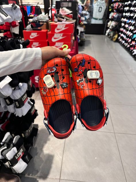 Spiderman Crocs, Spiderman Things, Spiderman Bag, Best Sandals For Men, Spiderman Stuff, Spiderman Room, Spiderman Outfit, Mens Shoes Casual, Spiderman Gifts