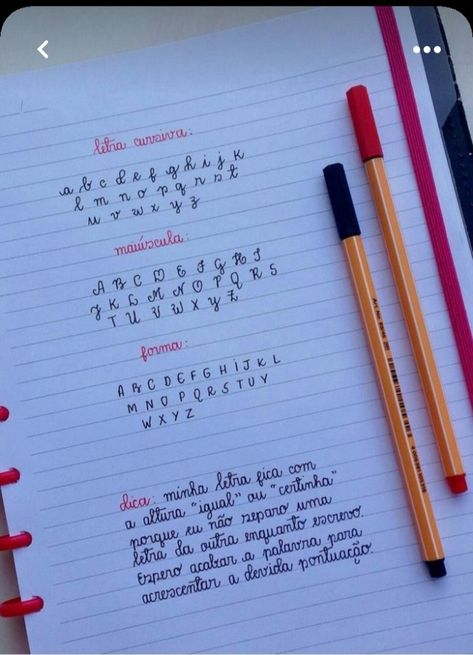 Cursive Alphabet Handwriting, Handwriting Cursive, Hand Lettering For Beginners, Pretty Handwriting, Neat Handwriting, Cursive Alphabet, Bullet Journal Notes, Handwriting Alphabet, Study Organization