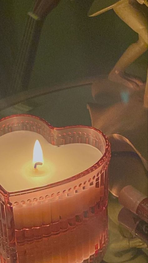 Shreyacore Aesthetic, Heart Candles Aesthetic, Candle Pics, Aphrodite Cabin, Percy Jackson Cabins, Goddess Of Beauty, Aphrodite Aesthetic, Candle Obsession, Aphrodite Goddess