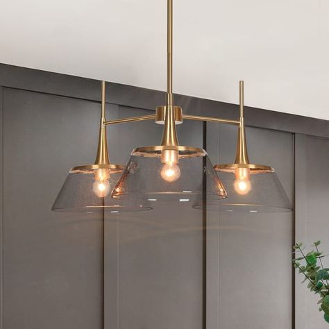 Mola Modern Luxury Gold 3/5-Light Cluster Chandelier Glass Island Lights for Dining Room - Bed Bath & Beyond - 37074757 Metal Kitchen Island, Chic Chandelier, Lights For Dining Room, Chandelier Store, Chandelier Glass, Cluster Chandelier, Midcentury Style, Cluster Lights, Wheel Chandelier