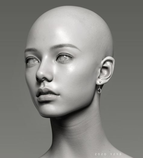 ArtStation - NEWLOOKgirl01, RAF RAY Head Anatomy, 3d Karakter, Face Anatomy, Anatomy Sculpture, Digital Sculpting, Digital Sculpture, 얼굴 그리기, Face Drawing Reference, Human Anatomy Art