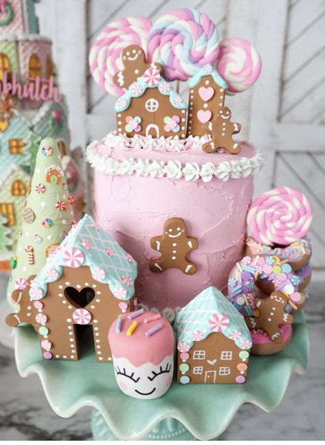 Faux Gingerbread, Candy Christmas Tree, Gingerbread Party, Gingerbread Crafts, Gingerbread Christmas Decor, Gingerbread House Decorations, Gingerbread Decorations, Pink Xmas, Pink Christmas Decorations