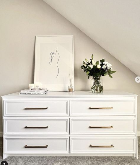 Ikea Malm Dresser Vinyl, Malm 6 Drawer Dresser Hack, Ikea Chest Of Drawers Hack, Ikea Malm White, Malm Dresser Decor, Ikea Malm Chest Of Drawers, Ikea Malm Hacks, Commode Malm Ikea, Ikea Malm Drawers