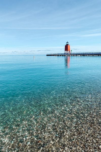 Michigan Bucket List, Things To Do In Michigan, Charlevoix Michigan, South Haven Michigan, Michigan Adventures, Michigan Road Trip, Pier Light, Lake Michigan Beaches, Michigan Summer