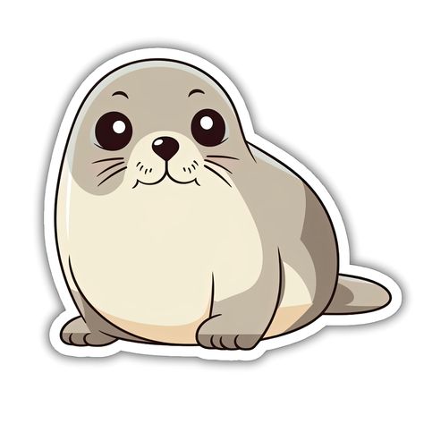 This Laptop sticker of an fat seal should bring a smile on your face. Kiss-Cut Vinyl Decals Stickers are water, scratch and UV resistan. Size in (in) 2"x 2" , 3"x 3" , 4"x 4", 6"x 6" Sticker Design Ideas, Poodle Moth, Seal Cartoon, Cute Seals, Seal Sticker, Inspirational Stickers, Cute Animals Images, Wall Decor Stickers, Cartoon Stickers