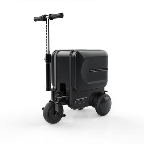 Suitcase Scooter, Portable Clothes Dryer, Innovative Gadget, Ride It, Travel Suitcase, Travel Tech, Carry On Suitcase, Suitcase Traveling, Electric Scooter