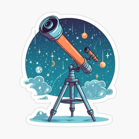 Get my art printed on awesome products. Support me at Redbubble #RBandME: https://www.redbubble.com/i/sticker/space-telescope-night-sky-space-planets-astronomy-by-ROB11E/149382427.EJUG5?asc=u Astronomy Stickers, Planet Stickers, Space Stickers, Space Planets, Space Telescope, Glossier Stickers, Transparent Stickers, Printable Stickers, Night Sky