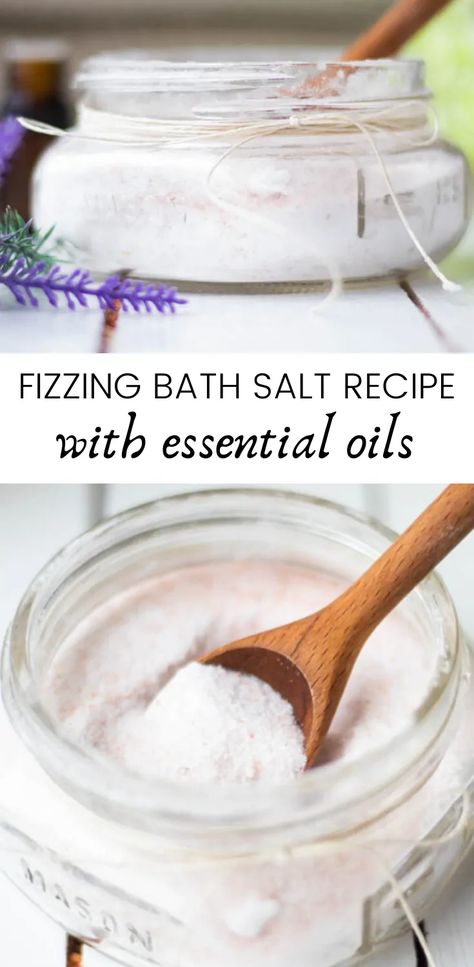 Bath Salt Recipe, Our Oily House, Bubbling Bath Salts, Bath Soak Recipe, Essential Oil Bath, Bath Salts Recipe, Natural House, House Cleaner, Bath Salts Diy