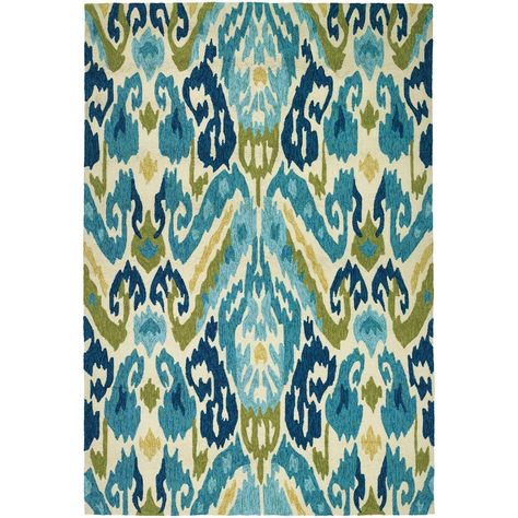 Couristan Covington Delfina Azure-Lemon 6 ft. x 8 ft. Indoor/Outdoor Area Rug Beach Bathroom, Rug Direct, Azure Blue, Outdoor Area Rug, Indoor Outdoor Area Rugs, Bathroom Rug, Outdoor Area Rugs, Rug Hooking, Indoor Outdoor Rugs