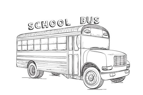 Bus Drawing, Drawing Aesthetic, Happy Gifts, Sketch Illustration, School Bus, Marketing Campaigns, Creative Market, Marketing, Drawings