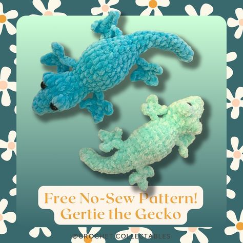 Crochet Gecko Pattern Free, Gecko Pattern, Crochet Pattern No Sew, Crochet Toys Free, Crochet Horse, Confection Au Crochet, Crochet Animals Free Patterns, Crochet Things, Crochet Amigurumi Free