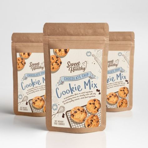 Looking for a high end label for Sweet and healthy baking mixes packaging! Product label contest design#product#label#blancab Starbucks Muffins, Bakery Packaging Design, Biscuit Packaging, Biscuits Packaging, Cookies Branding, Emprendimiento Ideas, Baking Packaging, Packaging Ideas Business, Cookie Company