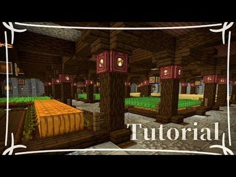 Minecraft | How to build an Underground Farm | Design | Tutorial | Survival - YouTube Underground Farms Minecraft, Minecraft Underground Farm Design, Minecraft Underground Farm Ideas, Minecraft Farm Building, Underground Farm Minecraft, Minecraft Building Ideas Underground, Underground Minecraft Ideas, Underground City Minecraft, Underground Minecraft House