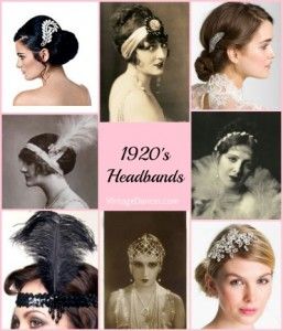 History of 1920s headbands, head dresses, combs, and tiara's. Everything for a well dressed head.  http://www.vintagedancer.com/1920s/six-1920s-headband-styles-you-can-wear-today/ 1920s Accessories, Flapper Girls, Style Année 20, 1920s Headband, Gatsby Headpiece, Flapper Headpiece, 1920s Hair, Flapper Headband, Hair Comb Clips