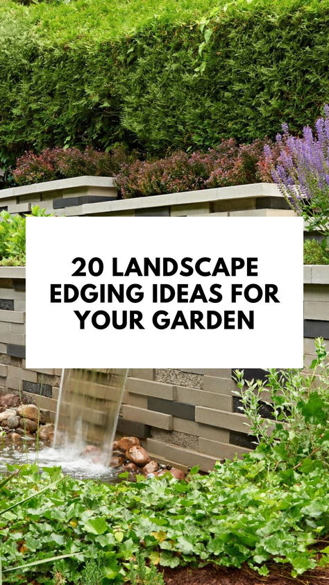 Looking for modern garden design inspiration? You've come to the right place! Discover 20 landscape garden edging ideas for your garden today on the Techo-Bloc website! Stone Garden Edging, Landscape Edging Ideas, Concrete Garden Edging, Garden Design Inspiration, Home Gardening Ideas, Outdoor Landscape Design, Garden Edging Ideas, Landscape Timbers, Zen Rock Garden