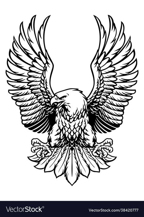 Eagle Outline, Eagle Vector, Eagle Drawing, Eagle Pictures, Eagle Tattoos, Eagle Wings, Old School Tattoo Designs, Eagle Tattoo, Tattoo Art Drawings