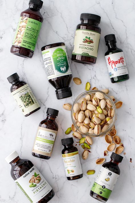 The Best Pistachio Extract: a Taste Test | Love and Olive Oil Pistachio Extract, Homemade Extracts, Florentine Cookies, Pistachio Gelato, Amaretti Cookies, Pistachio Butter, Pistachio Ice Cream, Pistachios Nuts, Single Recipes