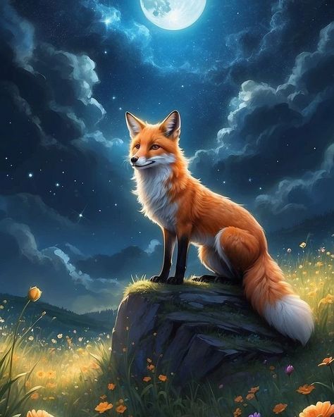 Fox Background, Fox Wallpaper, Fox Artwork, Owl Books, Kitsune Fox, Fox Drawing, Sky Photography Nature, Fox Illustration, Fox Art