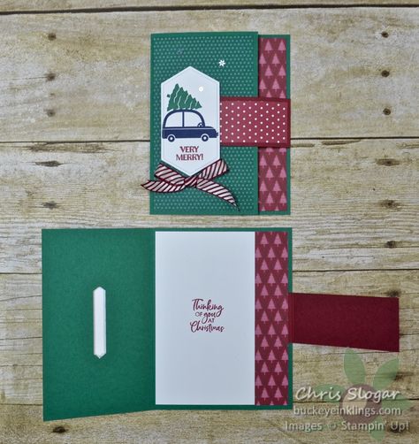 Buckle Card, Shaded Spruce, Creative Tutorials, Card Folds, Cherry Cobbler, Fun Folds, Interactive Cards, Designer Paper, Fold Cards