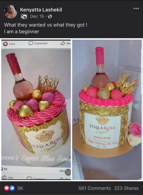 35th Birthday Cakes Woman, Stella Rosa Cake Ideas, Stella Rose Cake, 32 Birthday For Women Ideas Theme, 37th Birthday Party Ideas For Women, 44 Birthday Cake, 32 Birthday For Women Ideas, Stella Rose Wine, Chanel Cakes