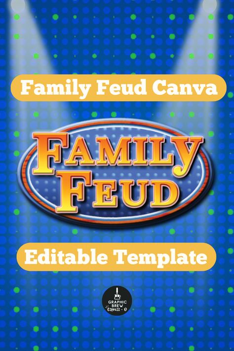 Family Feud Canva Game Template for remote or virtual games How To Make A Family Feud Game Board, Family Feud Template Power Points, Family Feud Party Decorations, Family Fued Game Diy Questions, Family Feud Party, Family Feud Questions And Answers, Family Feud Template, Esl Ideas, Rebus Puzzles