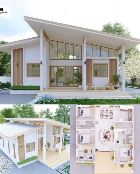 Philippines house design🏡🔥🔥🔥 Philippines House, Small House Blueprints, Philippines House Design, Philippine Houses, Pelan Rumah, Modern Bungalow House, Building House Plans Designs, House Floor Design, تصميم للمنزل العصري