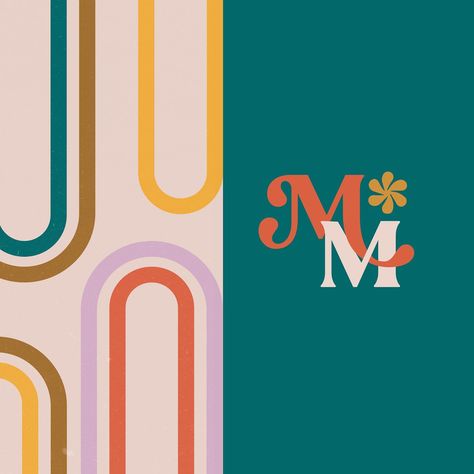 Sneak peek of a recent brand we’ve worked on; 60s / 70s vibes meets retro bohemian ✨🤩 #retrodesigns #graphicdesign #brandingdesigner #freelancegraphicdesigner #brandingstudio #creative #graphicdesignerforhire #graphicdesign #designforinspo #marketingdigital #smallbrand Seventies Graphic Design, Retro Modern Branding, 60s Branding, 60s Graphics, 70s Branding, Retro Monogram, Funky Frames, Graphic Designer Branding, Retro Signage