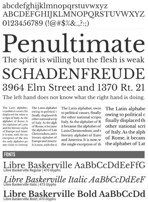 Libre Baskerville - a delightful sans-serif typeface Libre Baskerville, Baskerville Font, Popular Sans Serif Fonts, Roboto Font, Minimalist Font, Commercial Use Fonts, Text Generator, Sans Serif Typeface, Popular Fonts