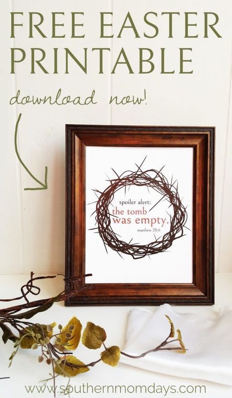 Christ Centered Easter, The Crown Of Thorns, Easter Printable, Easter Printables Free, Easter Religious, Easter Pictures, Easter Decorations Dollar Store, Easter Decorations Vintage, Easter Decorations Christian