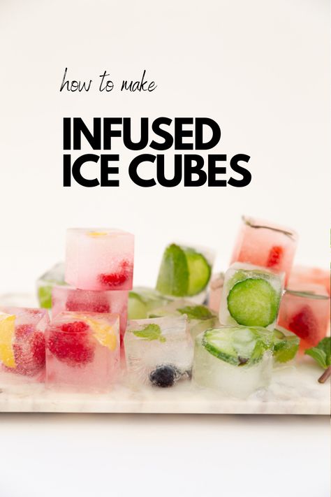 Dress up your cocktails and mocktails with our Infused Ice Cubes Square Ice Cubes, Specialty Ice Cubes, Lime Ice Cubes, Grapefruit Ice Cubes, Ice Cube With Fruit, Big Ice Cubes, Fruit Ice Cubes How To Make, Frozen Fruit Ice Cubes, Flavored Ice Cubes Cocktails