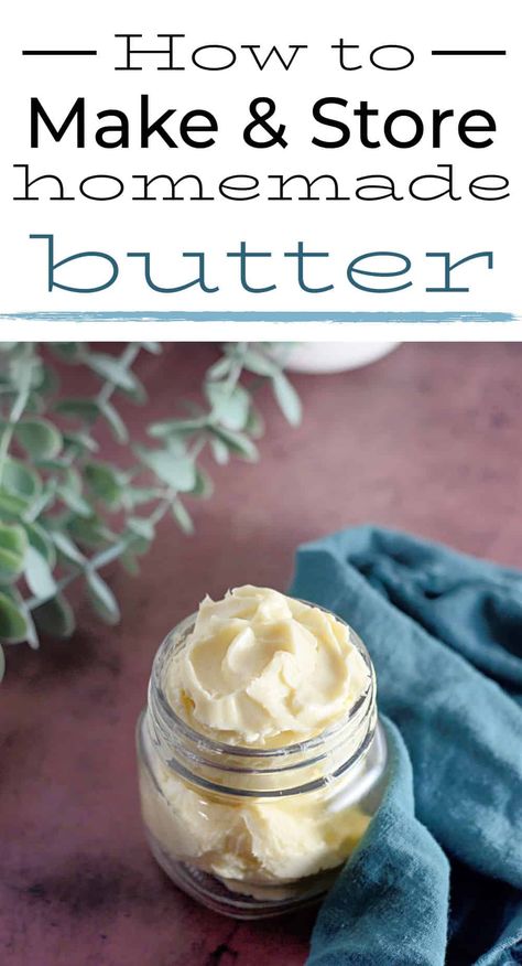 How to Make and Store Homemade Butter Cappuccino Mix Recipe, Diy Butter, Butter Recipes Homemade, Making Butter, Butter Crock, Churning Butter, Organic Butter, Homemade Butter, Recipe From Scratch