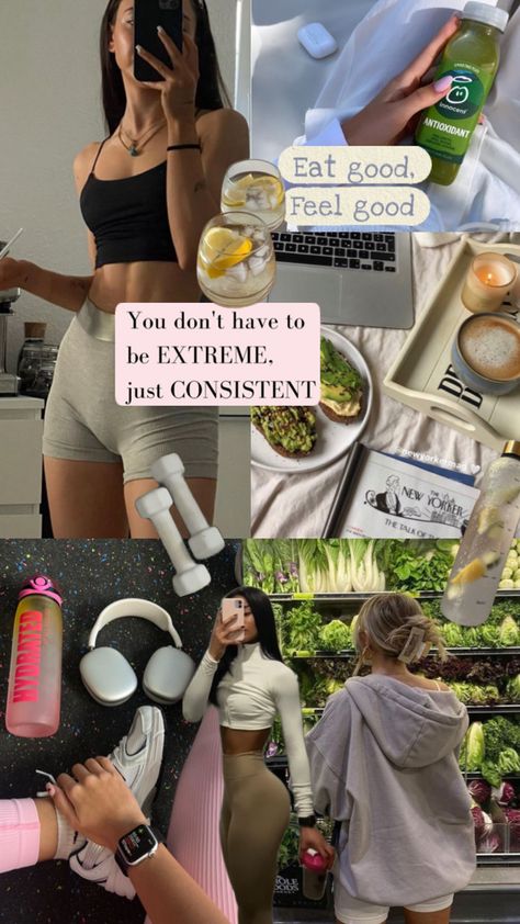 Workout, fitness, gym fit, grocery shopping, aesthetic body, flat stomach Body Moodboard, Wellness Era, Wellness Girl, Wellness Aesthetic, Fitness Vision Board, Vision Board Examples, Winter Arc, Practicing Self Love, Mobile Website